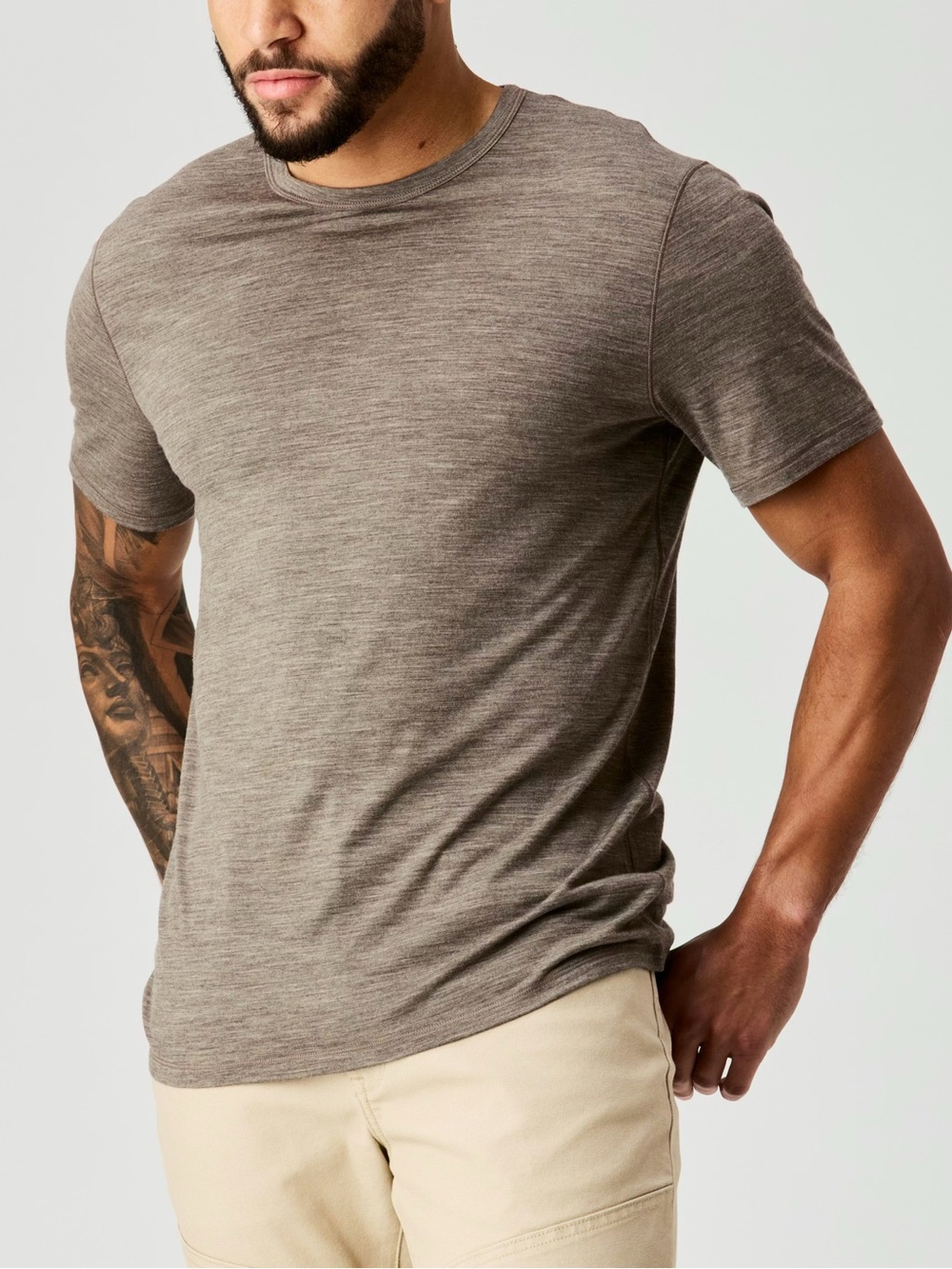 Huckberry Proof 72 Hour Merino T Shirt Classic Fit Brown Size Medium